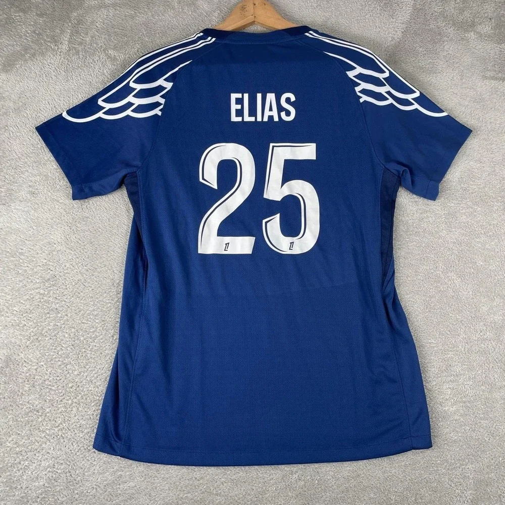 Paris Saint-Germain Shirt Mens Medium Blue Jordan Elias 25 PSG Soccer Jersey